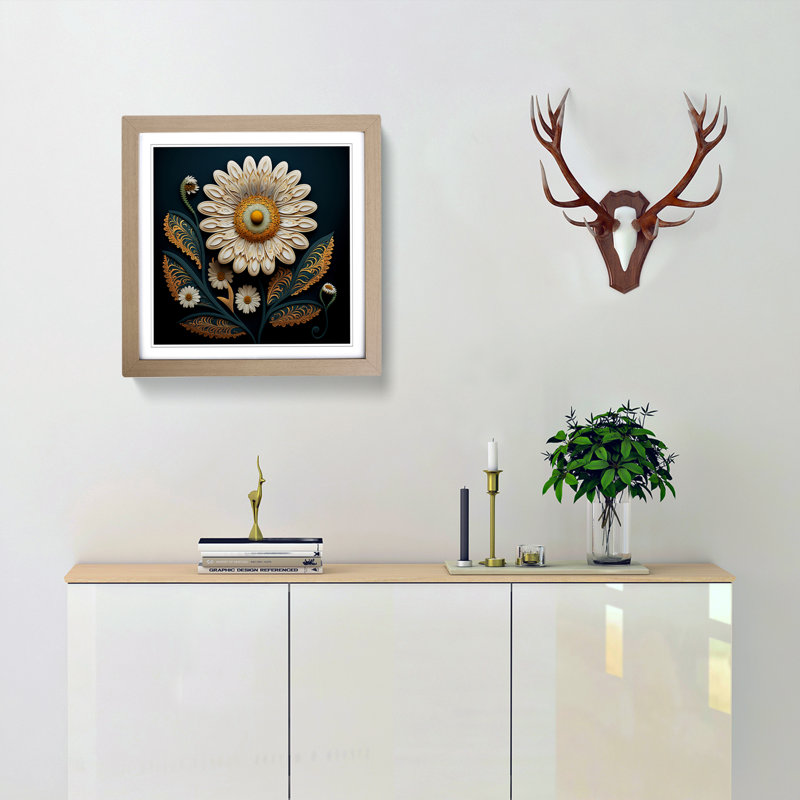 Single Picture Frame Print on Wood, Oak