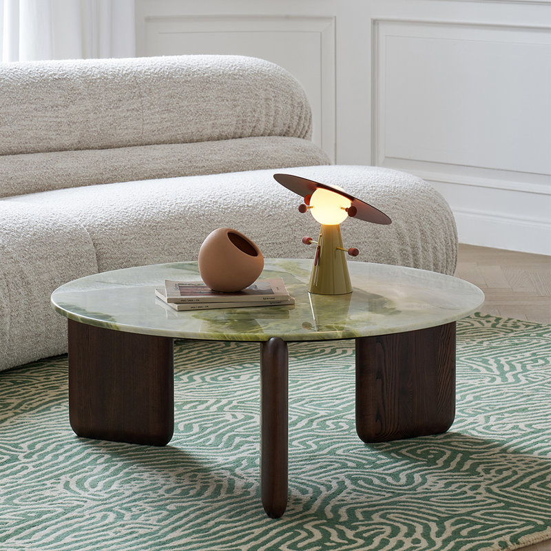 Retro Green Marble Coffee Table