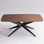 Table de salle à manger rectangulaire en bois manufacturé et solide avec pieds en métal 69,4 po l 69,4 po-1211595211