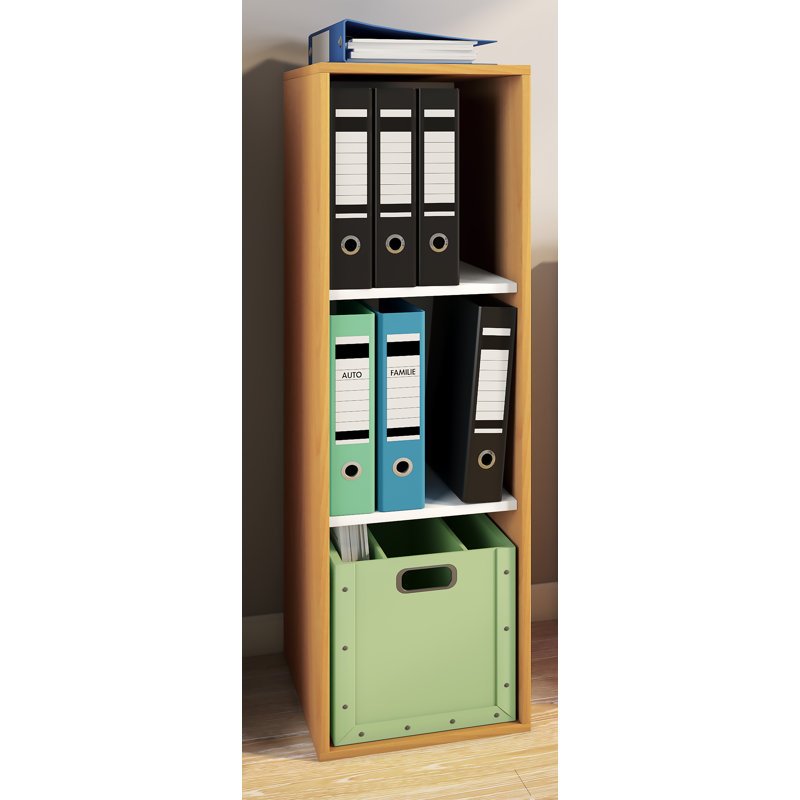 Allaynah 110cm H x 35.3cm W Standard Bookcase, Brown