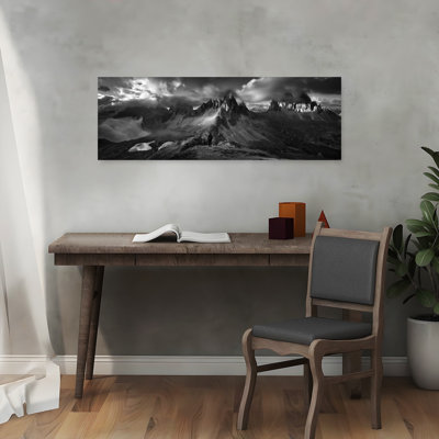 «Stormy Mountain», solitude, paysage contemporain abstrait, art mural montagne