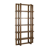 94" H x 44" W Solid Wood Etagere Bookcase