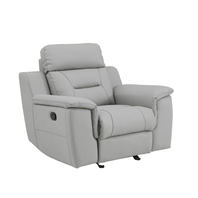 Fauteuil inclinable en cuir Global United Modern, Gris