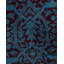 Tapis bleu / noir en laine noué à la main de conception unique 12 pi 1 po x 18 pi 3 po années 2000 Delmon