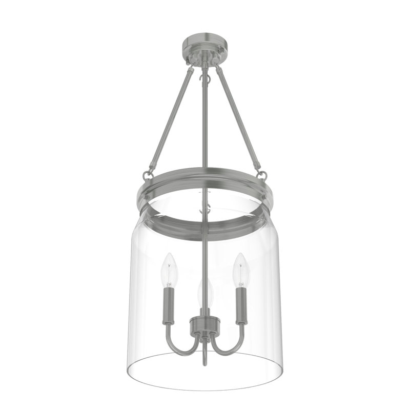 Devon Park 3 - Light Cylinder Pendant, Brushed Nickel