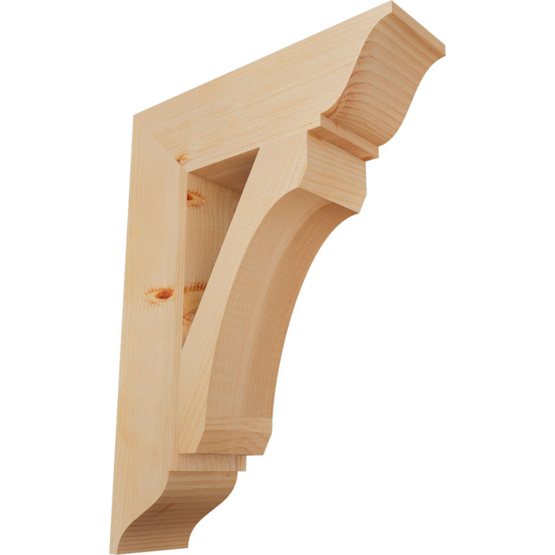 Support en bois rustique traditionnel BKTLEC01, Douglas (lisse), H 30 po x l 5,5 po x P 22 po
