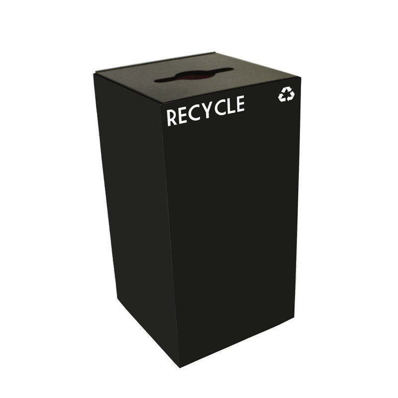 Poubelle de recyclage Geocube 24 gallons, 32 gallons, Dessus combiné, Anthracite