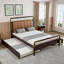 Grand lit plateforme avec rangement en bois et gigogne-1982800243