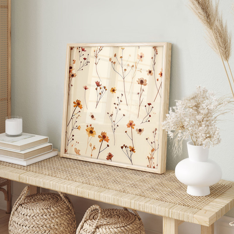 Motif floral d'automne sans cadre II, H 24 po x l 24 po