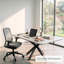 Table de salle à manger extensible 62,4 "à 78,15" avec base en X noire-130022633