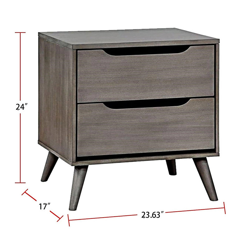 Table de chevet avec tiroirs
