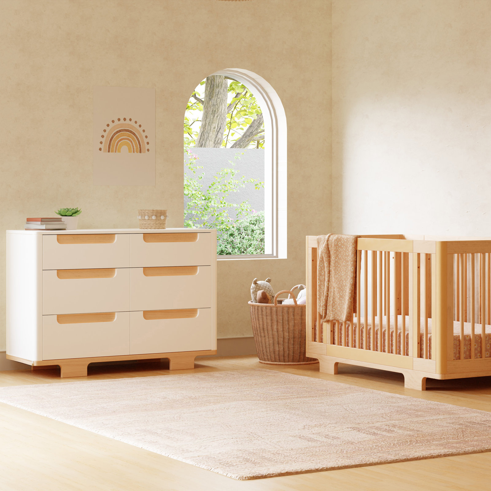 Yuzu Pine 8-in-1 Convertible Crib, Natural
