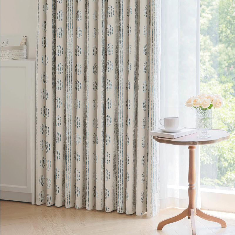 Rideaux occultants bohèmes 100 % occultants, 213 cm (84 po), 2 panneaux pour chambre, bleus