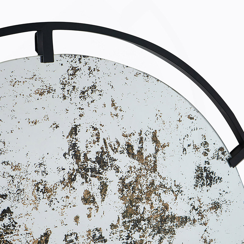 Iron Frame Vertical Round Mirror