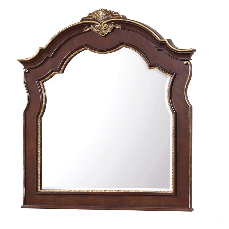 Miroir moderne pour commode, Bois, 51" H x 47" W