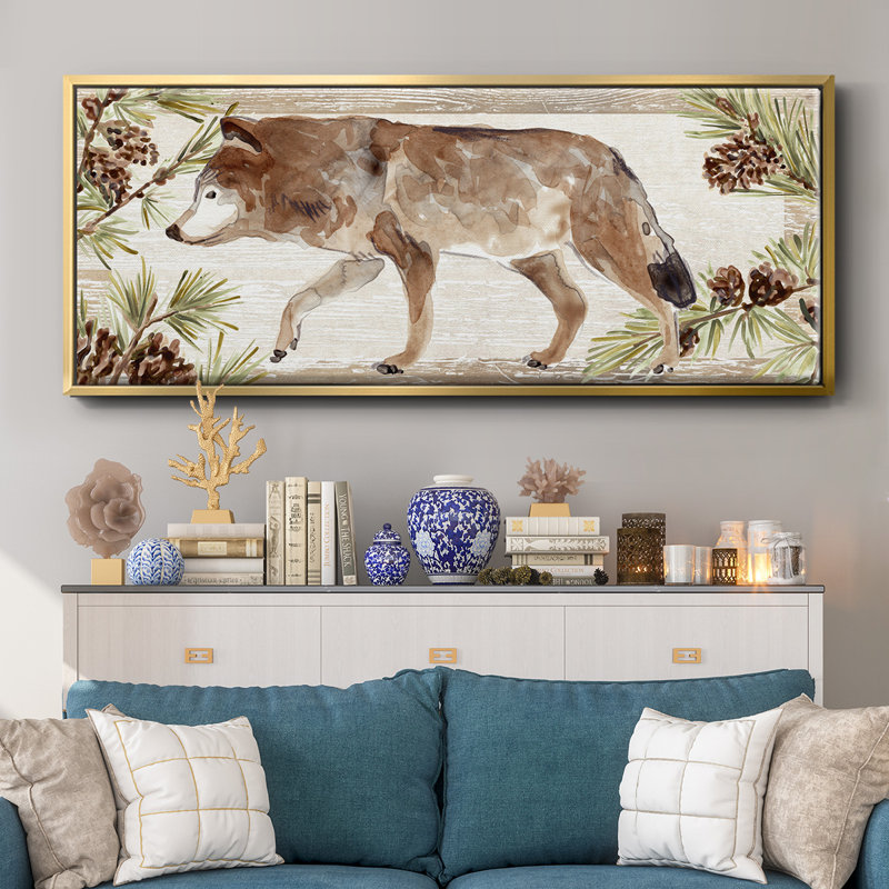 Rustic Barnwood Animals Collection D- Framed Canvas