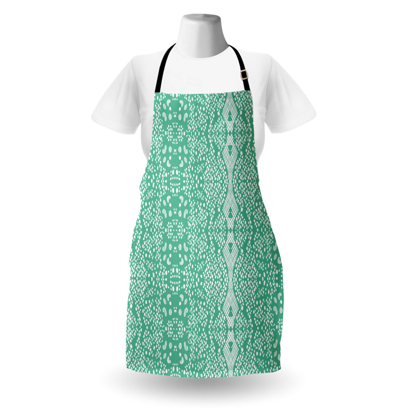 Tablier East Urban Home Shabby Flora unisexe, motif de dentelle rétro, taille adulte, turquoise