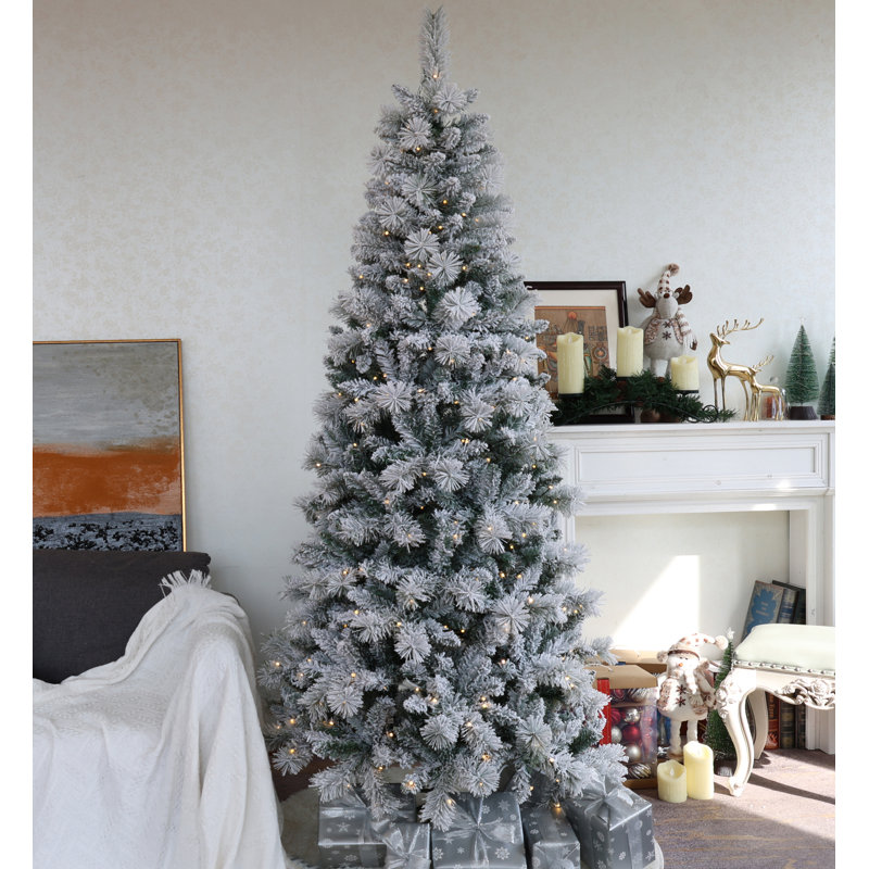 Lighted Artificial Spruce Christmas Tree, 7'