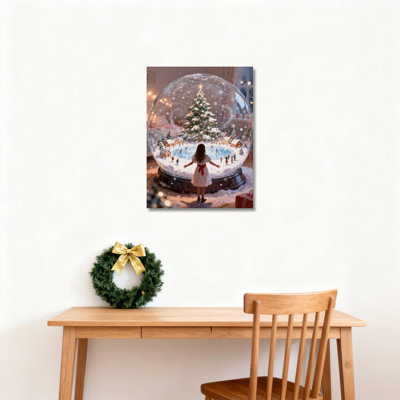 Snow Globe Winter Canvas Wall Art