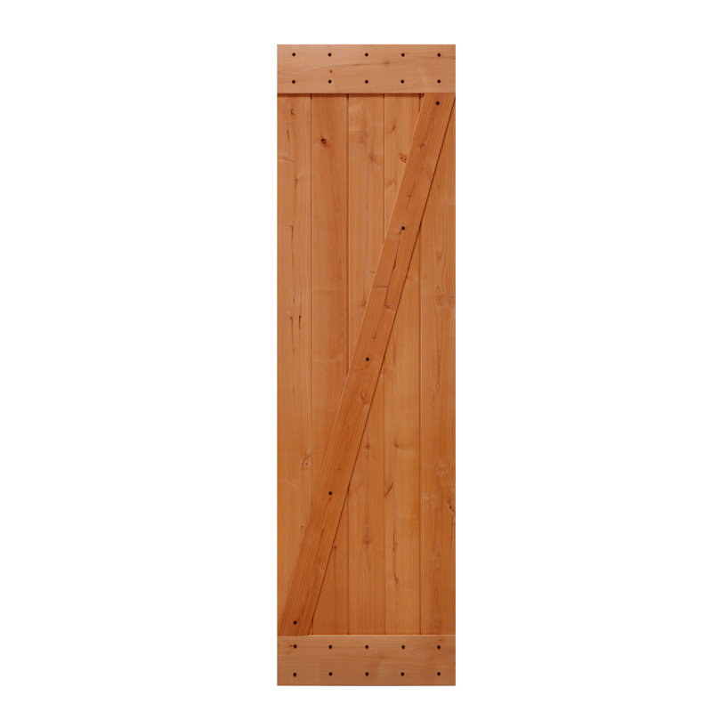Porte de grange de campagne en bois à panneaux american rustique, 24 po x 84 po