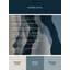 Tapis gris moderne et contemporain lavable à la machine Bemott - Reliure bleu ciel-482408693