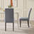 Tufted Linen Fabric Upholstered Parsons Dining Chairs Gray-942828731-970455840