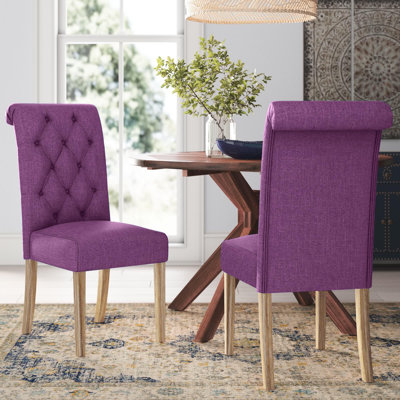 Chaise Parson rembourrée et capitonnée Charlotte