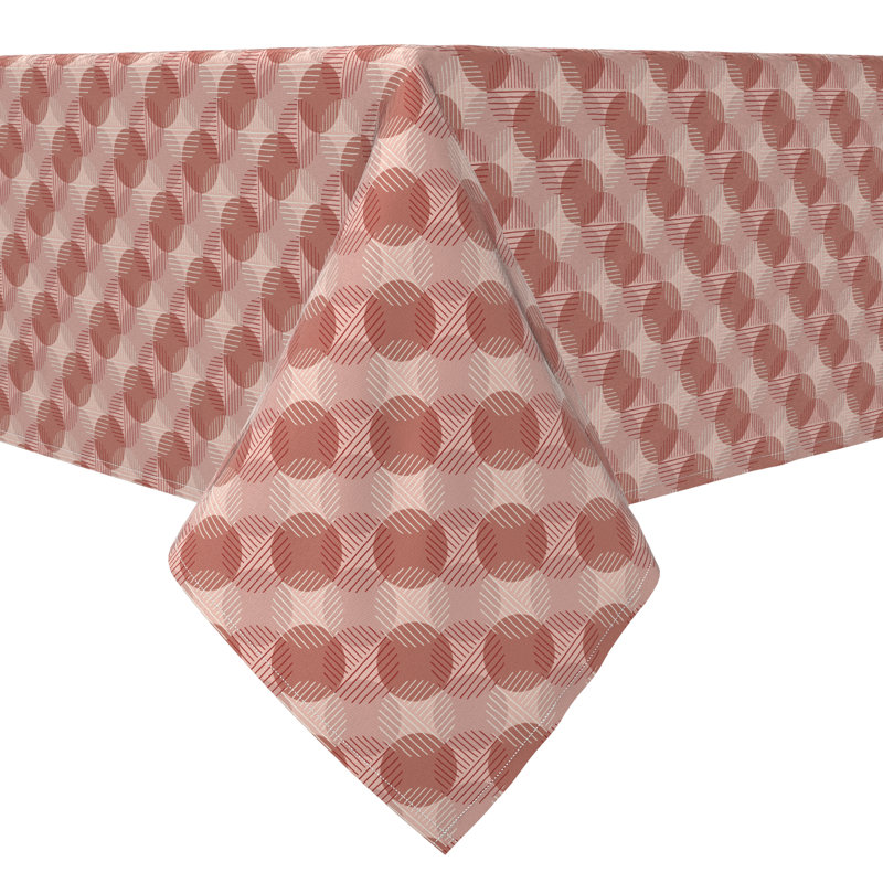Aidos Rectangular Geometric Cotton Twill Tablecloth
