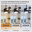 Ventilateur de plafond standard à 5 pales de 52 po avec télécommande et ensemble d'éclairage inclus Javonnie-170046905-170046904