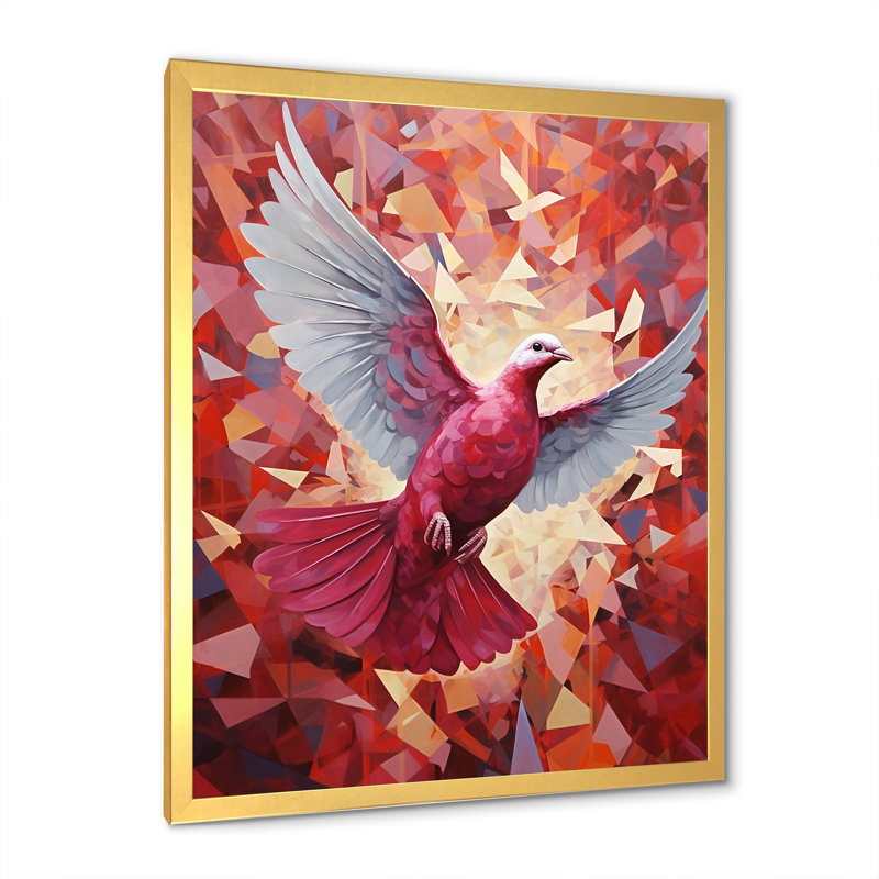 Messenger Dove I sur toile, H 20 po x l 12 po x P 1 po, Cadre doré simple