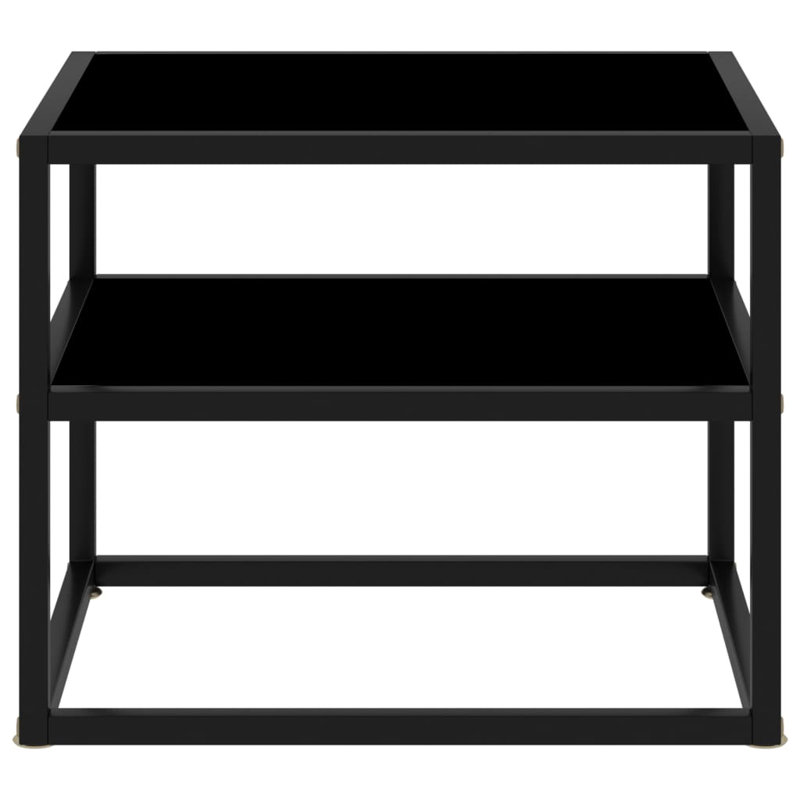 Massimo 50cm Glass Top Console Table, Black
