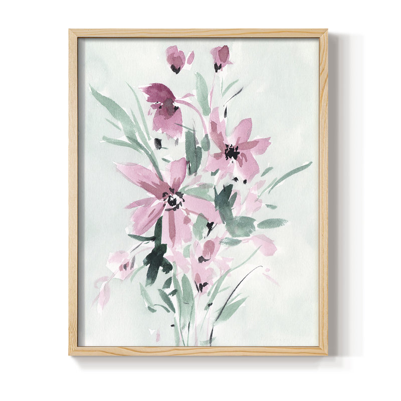 Reproduction encadrée Posy Blooms II - bois massif, H 21 po x l 17 po, Naturel