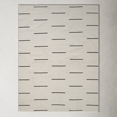 Malmo Handmade Recycled P.E.T Ivory/Black Indoor/Outdoor Rug