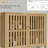Bamboo Over the Toilet Storage Cabinet, Over Toilet Bathroom Organizer with Slatted Doors, Adjustable Shelf and Open Shelf, Natural
