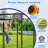 12FT Outdoor Trampoline with Safety Enclosure & Basketball Hoop  for Kids