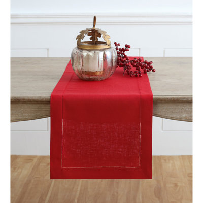 100% Pure Linen Hemstitch Table Runner
