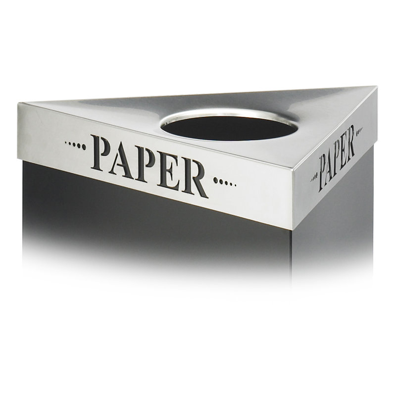 Trifecta Trash Can, 15 Gallon, Paper