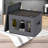 Tall Wine Windowed Storage Chest Gray