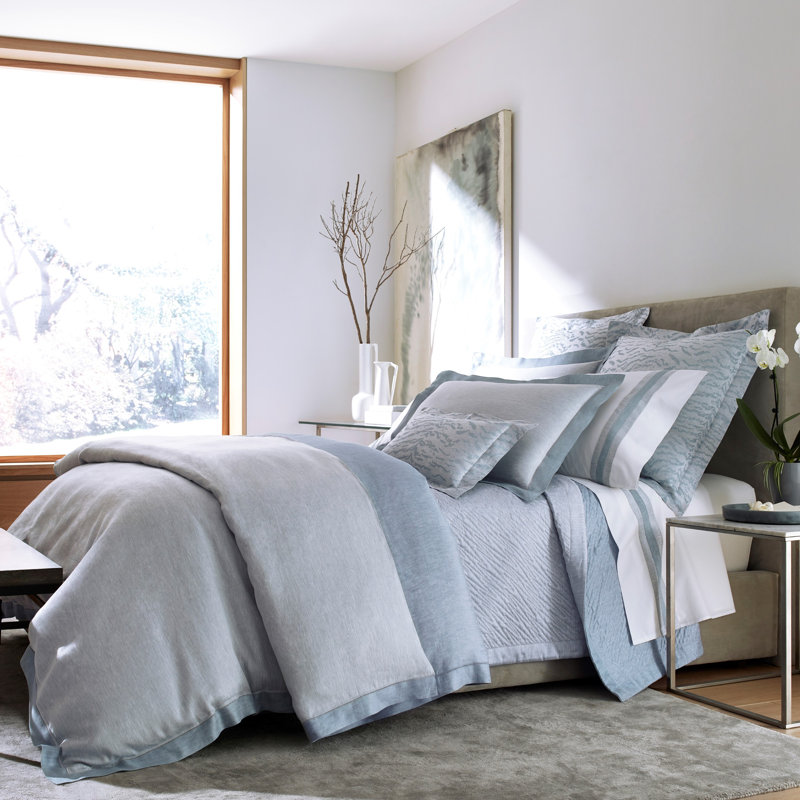 Seychelles Linen Duvet Cover, California King Duvet Cover, White/Coast