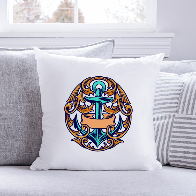 Nautical Sea Life_61 - Coussin décoratif inclus, H 18 po x l 18 po
