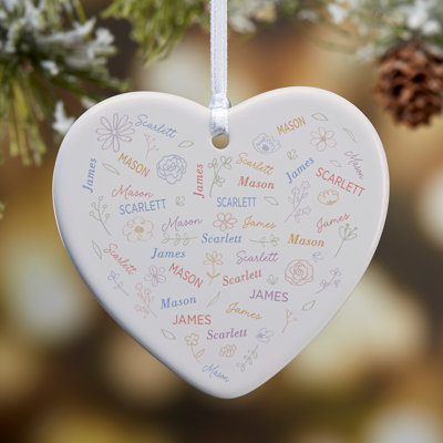 Ornement en forme de cœur Blooming Heart