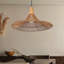 Grand luminaire suspendu en rotin pour îlot de cuisine