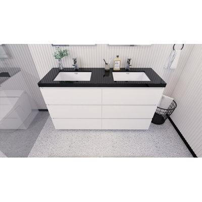 Reyes 58.5'' Double Bathroom Vanity Base Only