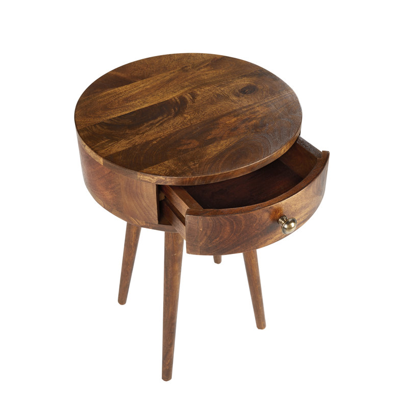 Binns Solid Wood End Table, Brown