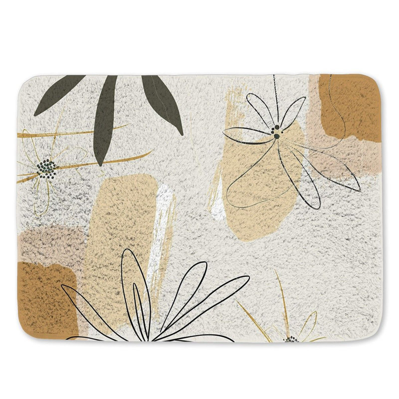 Tapis de bain en microfibre / microsuède Emoney, L 21 po x L 34 po