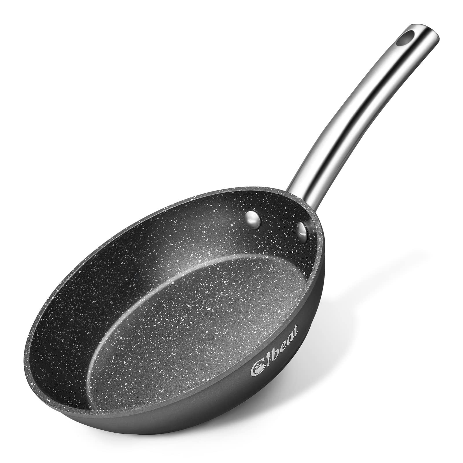 Cibeat Nonstick Frying Pan, Aluminum Skillet with Stainless Steel