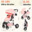 Convertible Baby Stroller, Folding High Landscape Infant Carriage, Adjustable Canopy, Diaper Bag, Anti-Shock-116818973