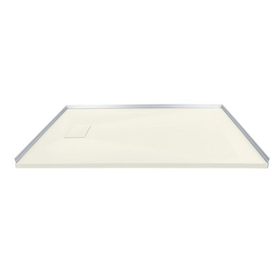 Transolid Trimslate 60-in x 32-in Zero Threshold Tub Replacement Shower Base with End Drain