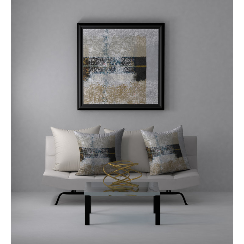 Abstract Reversible Throw Pillow, 20" x 20"