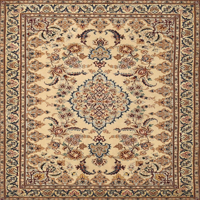 Tapis traditionnel ivoire / beige Cotati